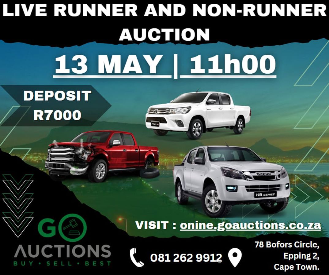 LIVE Runner And Non Runner Auction Cape Town - Details - Go Auctions